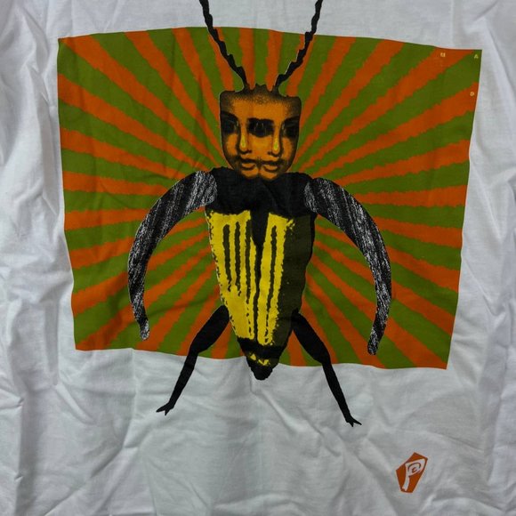 Vintage Pernicci Spiral Grunge XL Casual T-Shirt‎ White New Men Single Stitching - Picture 7 of 11